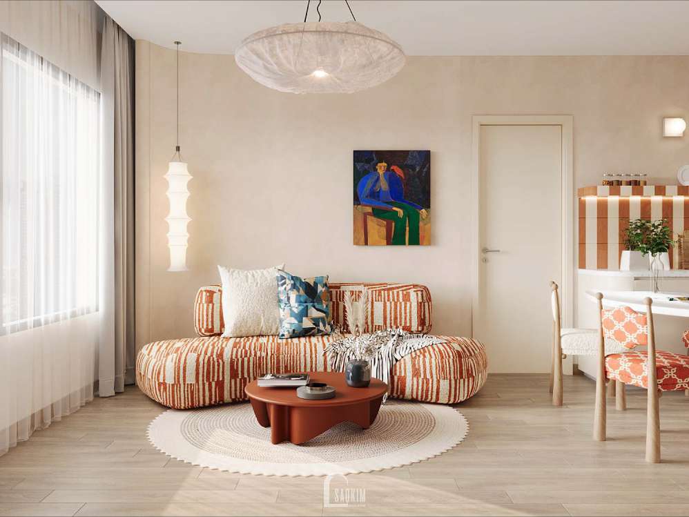 Thiết Kế Nội Thất Chung Cư Phong Cách Mid- Century Modern Dự Án Masteri West Heights